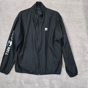 Vintage Taco Bell Team Employee Uniform Large Black Windbreaker Jacket Logo